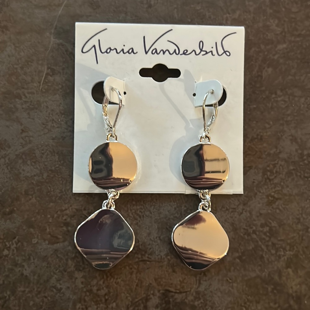 Gloria Vanderbilt Silver Toned Earrings